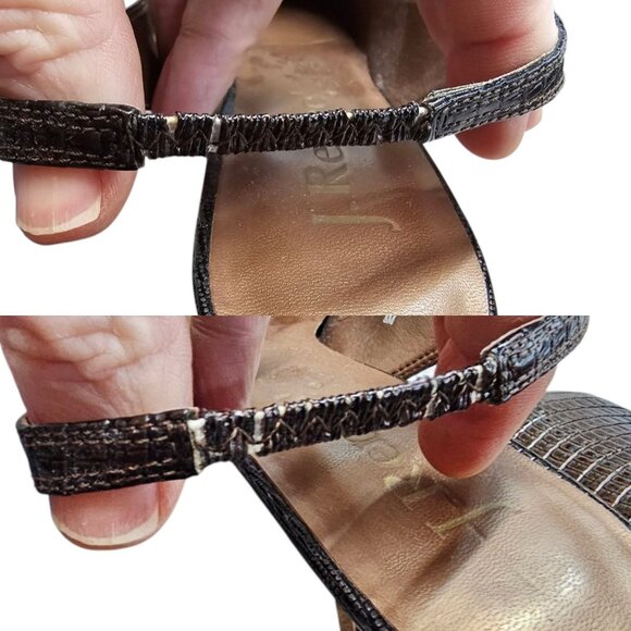 J.Renee Brown Slingback Heels with Gold Accent - Picture 8 of 13